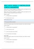 NSG 4055 WEEK 2 KNOWLEDGE CHECK ANSWERS.