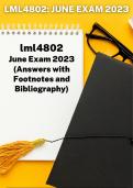LML4802 June Exam 2023 (Answers with Footnotes and Bibliography)  