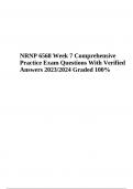 NRNP 6568 Week 7 Comprehensive Practice Exam Questions With Verified Answers 2023/2024 Graded 100%