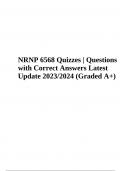 NRNP 6568 Final Test Quizzes | Questions with Correct Answers 2023/2024 (Latest Update Graded A+)
