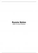 AQA AS Level History Component 2N (Bolshevik and Stalinist Russia) Summary Notes