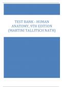 Test Bank For Human Anatomy, 9th Edition Martini Tallitsch Nath
