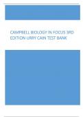 Test Bank for Campbell Biology in Focus, 3rd Edition Lisa A. Urry