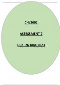CHL2601 ASSIGNMENT 7 2023