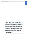 TEST BANK FOR GENETICS: FROM GENES TO GENOMES 7TH EDITION MICHAEL GOLDBERG JANICE FISCHER LEROY HOOD LELAND HARTWELL