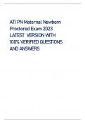 ATI PN Maternal Newborn Proctored Exam 2023 LATEST VERSION WITH  100% VERIFIED QUESTIONS  AND ANSWERS