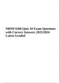 NRNP 6568 Midterm Exam Questions with Correct and Verified Answers 2023/2024 Latest Graded A+