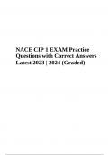 NACE CIP I EXAM Practice Questions with  Verified Answers Latest Update 2023 | 2024 Graded A+