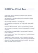 NACE CIP Level 1 Study Guide Questions & Answers 2023 ( A+ GRADED 100% VRRIFIED)