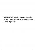 NRNP 6568 Week 7 Comprehensive Exam Questions With Answers Latest Updated  2023