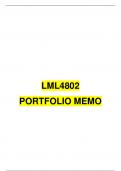 LML4802 PORTFOLIO MEMO