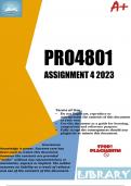 PRO4801 Assignment 4 (COMPLETE ANSWEERS) 2023
