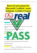 New Renewal assessment for Microsoft Certified: Azure Solutions Architect Expert