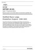 GCSE HISTORY (8145) Paper 2 Shaping the Nation Resource pack for the 2023 historic environment specified site
