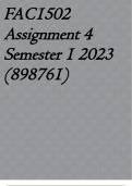 FAC1502 Assignment 4 Semester 1 2023 (898761) 