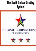 Tourism Grade 10 - The South African Grading System