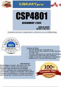 CSP4801 Assignment 1 (QUIZ ANSWERS) 2024 (684809) - DUE 22 May 2024