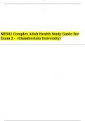 NR341 Complex Adult Health Study Guide For Exam 2 -  (Chamberlain University)