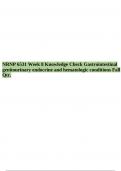 NRNP 6531 Week 8 Knowledge Check Gastrointestinal genitourinary endocrine and hematologic conditions Fall Quarter