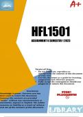 HFL1501 Assignment 6 (COMPLETE ANSWERS) Semester 1 2023