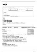 aqa AS ECONOMICS Paper 1 The Operation of Markets and Market Failure (7135/01) May 2023 Question Paper