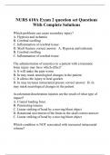 NURS 610A Exam 2 question set Questions With Complete Solutions