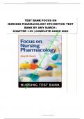 TEST BANK FOCUS ON NURSING PHARMACOLOGY 8TH EDITION TEST BANK BY AMY KARCH CHAPTER 1-59|COMPLETE GUIDE 2023 