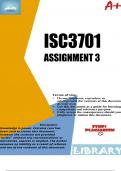 ISC3701 Assignment 3 (COMPLETE ANSWERS)