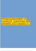 TPF2601ASSIGNMENT 51 COMPLETE QUESTIONS AND ANSWERS 2023 GRADED A+.