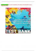 Test bank Complete Varcarolis' Foundations of Psychiatric-Mental Health Nursing A Clinical 9th Edition