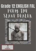 Gr. 12 Eng. Literature Poem: Slave Dealer Notes