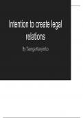 Intention to create legal relations essay plan