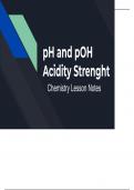 Mastering pH and pOH Acidity Basic Strength:  Chemistry Notes With Example Problems And Step-by-Step Solutions