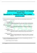  NURSING1600-ATI Detailed / ATI Detailed Answer Key Homework 8 – Pediatrics-with 100% verified solutions-2022