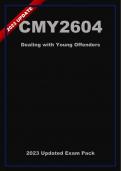 CMY2604 Updated Exam Pack (2023) Oct/Nov - Dealing With Young Offenders [A+]