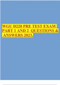 WGU D220 PRE TEST EXAM PART 1 AND 2 QUESTIONS & ANSWERS 2023.