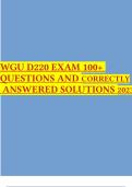 WGU D220 EXAM 100+ QUESTIONS AND CORRECTLY ANSWERED SOLUTIONS 2023.