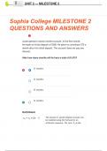 Sophia College Algebra Milestone 2 question and Answers 