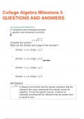 Sophia Milestone1,2,3,4,5 College Algebra with correct answers.