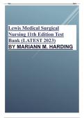 Lewis Medical Surgical Nursing 11th Edition  Test Bank by Mariann.M. Harding 2024 latest revised update 
