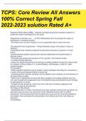 TCPS 2: CORE Review ALL ANSWERS 100% CORRECT SPRING FALL 2022/2023 SOLUTION RATED GRADE A+
