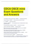 CDCA OSCE mine Exam Questions and Answers 