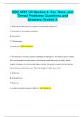 NSG 6001 U2 Section 4. Ear, Nose, and Throat Problems Questions and Answers Graded A
