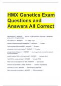 Bundle For HMX Genetics Exam Questions with Correct Answers