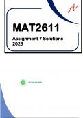 MAT2611 - ASSIGNMENT 7 SOLUTIONS - 2023