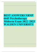 VERIFIED BEST ANSWER NRNP 6645 EXAMS 2023/2024 CORRECT SOLUTIONS 