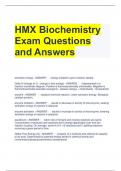 HMX Biochemistry Exam Questions and Answers 