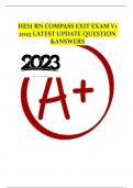 HESI RN COMPASS EXIT EXAM V1 AND V2 2023 QUESTIONS & ANSWERS LATEST UPDATE WITH NGN PACKAGE DEAL