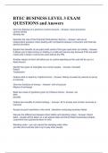 BTEC BUSINESS LEVEL 3 EXAM QUESTIONS and Answers