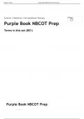 Purple Book NBCOT, Complete answered/rationales Test Bank 2022.